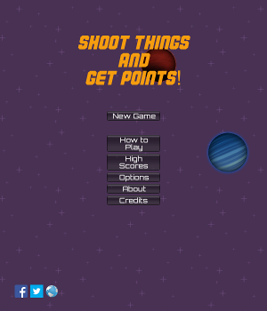 Game homescreen screenshot